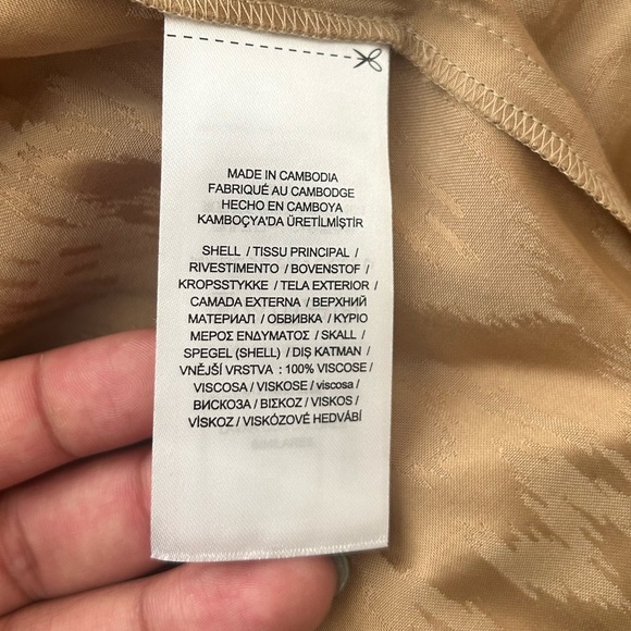 NWT Lauren Ralph Lauren Jacquard Shirtdress in Tan color - Picture 15 of 16